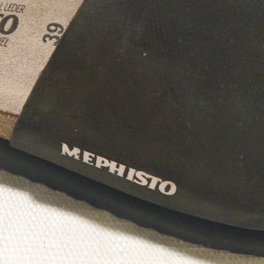 Mephisto Black Nubuck Leather Hanik Leather Sandals NWOB